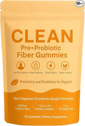 Clean Prebiotic Fiber Gummy Prebiotic Fiber Gummies for Men Improves Digestion Digestive Gut Health 60 Count (1)