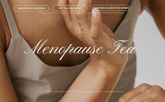 MENOPAUSE TEA - natural support menopause vitamins for women menopause support dietary supplement support when hot flashes menopause natural with Ashwagandha - 20 Premium Tea Sachets