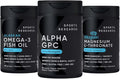 Sports Research® Brain Support Pack - Extra Strength Alpha GPC 630mg + Alaskan Omega-3 ­­Fish Oil Mini-Gels + High-Absorption Magtein® 2000mg
