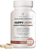 VITASEI Happy Hope Women’s Fertility Complex – Fertility Supplements for Women with Myo-Inositol Vitex &amp CoQ10 – Hormonal Balance &amp Ovulation Support – for Cycle Regularity &amp Energy – 120