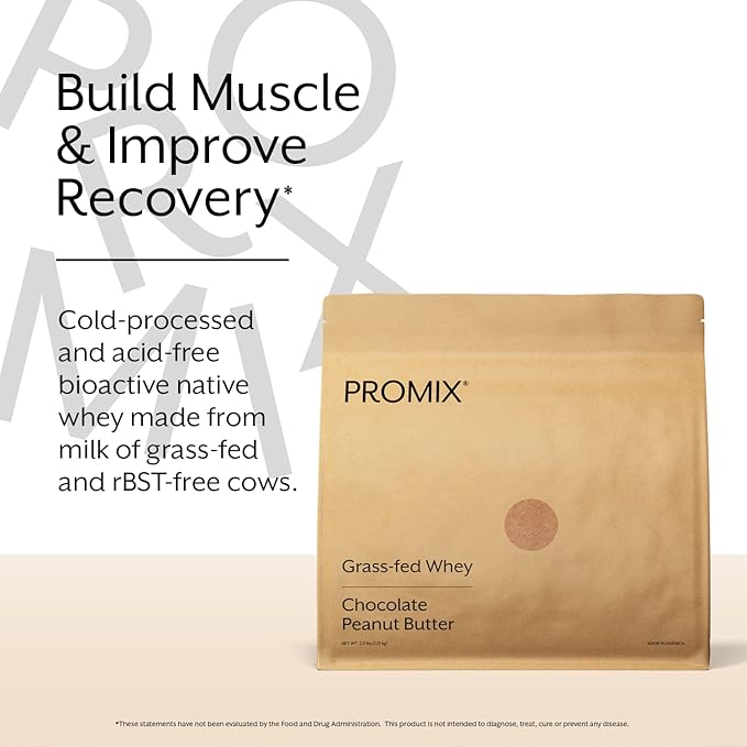 ProMix Nutrition Undenatured Grass-Fed Whey Protein Powder 5 lb Chocolate Peanut Butter 80 Ounce (Pack of 1)