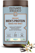 Men’s Whey Protein Powder Vanilla Grass Fed A2 Regenerative Whey with KSM-66 Ashwagandha® &amp Acti Veda™ (22g Protein)