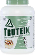 Body Nutrition Trutein Naturals Whey Casein &amp Egg White Protein Powder Without Artificial Sweeteners Gluten-Free Keto Protein Powder Post-Workout Meal Replacement Shake Cinnabun 4 lb