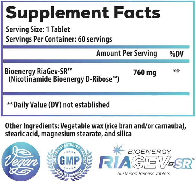 Regenerate Sustained Release Supplement for NAD &amp NR Biosynthesis Boost ATP Elevate NAD+ Increase Glutathione: Cardiovascular Health &amp Muscle Vitality (60 Servings) Vegan - NMN Alernative