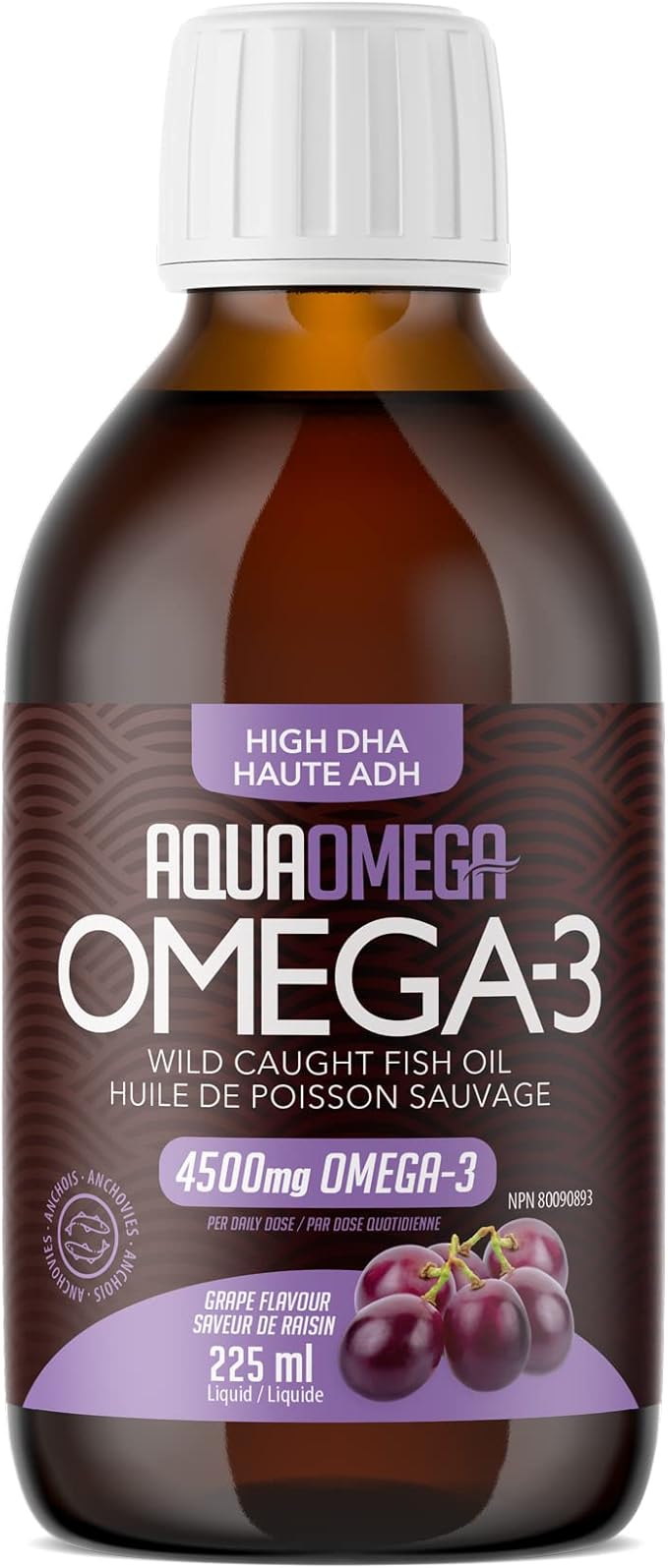 5X Ultimate Strength Omega 3 Fish Oil Liquid Fish Oil Supplements with High DHA and EPA Omega3 Fatty Acids High Potency Omega 3 with Vitamin D 7.60 floz Grape Flavor