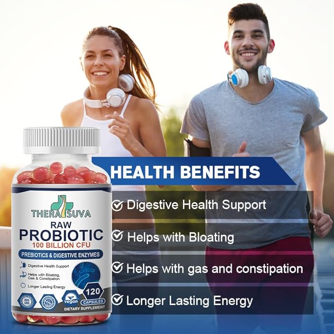 Probiotics 100 Billion CFU – 34 Strains + Organic Prebiotics – Whole Food Formula for Gut Health Immune Support &amp Digestive Balance – 2 Month Supply 120 Softgels