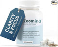 Zoomind Brain Supplements for Focus and Clarity Brain Health with Omega-3 Phosphatidylserine (PS) and L-Tyrosine. Supports Healthy Brain Function 60 Capsules