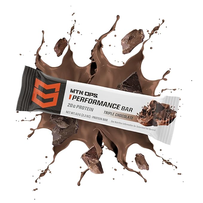 MTN OPS Triple Chocolate Mudslide Protein Bars High Protein with Whey Isolate &amp Whey Concentrate and Collagen Low Sugar Gluten Free 10 Count