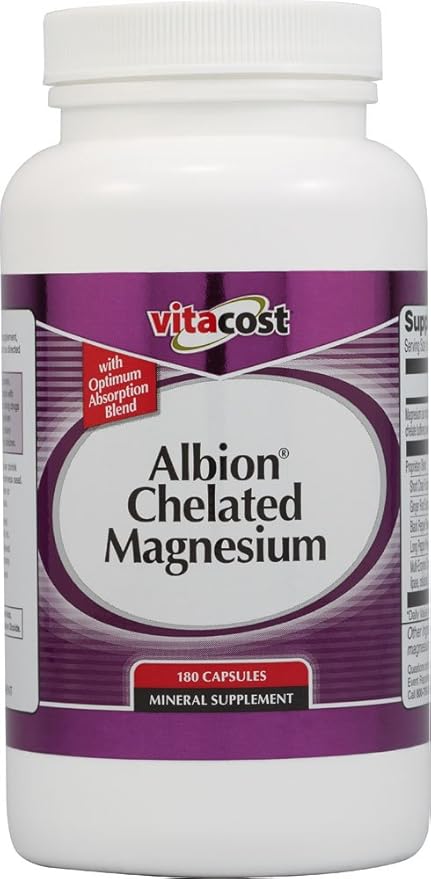 Vitacost Albion Chelated Magnesium - 180 Capsules