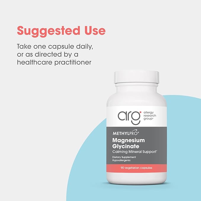 MethylPro Magnesium Glycinate - Magnesium Supplements with 125mg of Magnesium Bisglycinate per Capsule - Support Deep Rest and Healthy Methylation - Pairs Well with L-Methylfolate (90 Capsules)