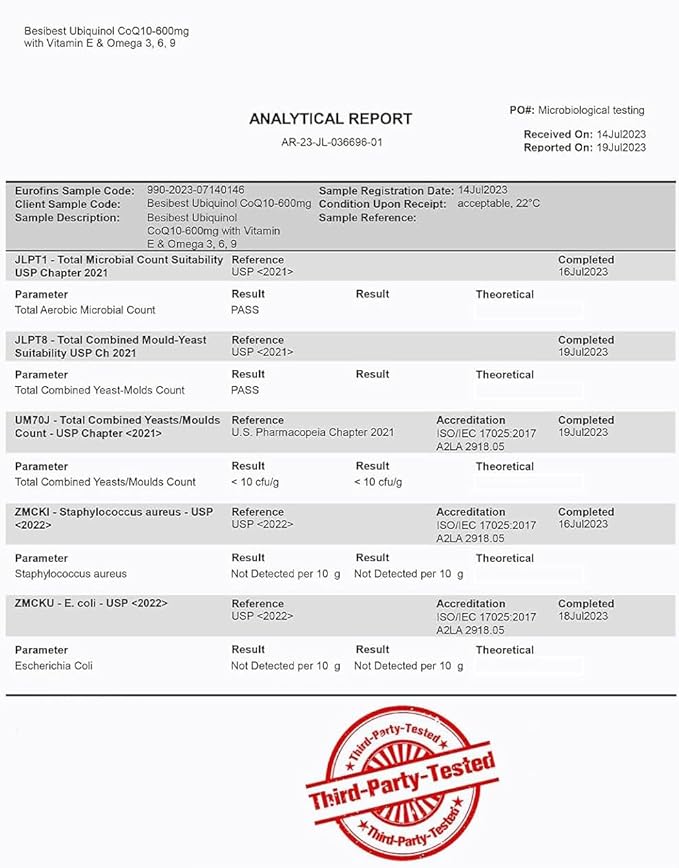 Ubiquinol CoQ10-600mg-Softgel Active Coq10 Ubiquinol Supplement with Vitamin E &amp Omega 3 6 9 High Absorption-Coenzyme-Q10 Powerful Antioxidant for Energy Production Tested 480 Count