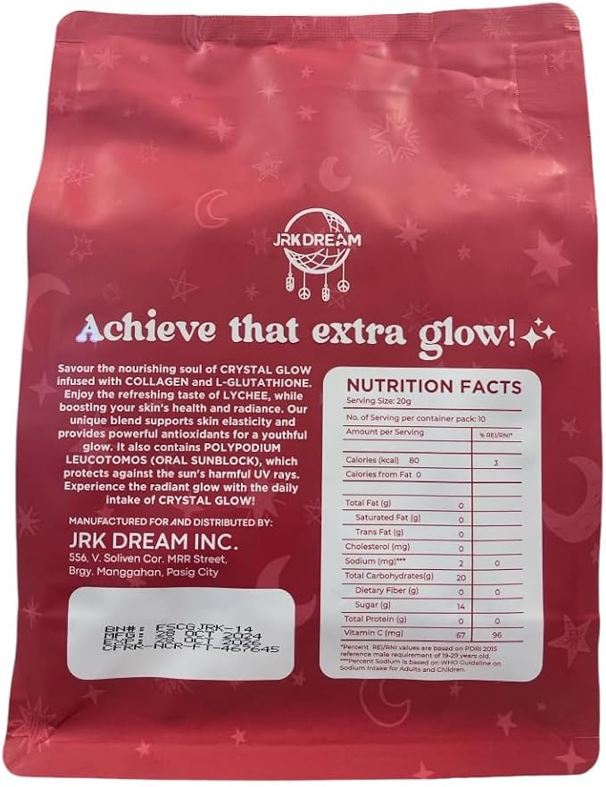 Generic 20 Sachets Crystal Glow Lychee Drink by JRK Dream