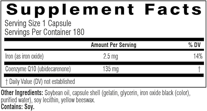 Swisse CoQ10 Supplement Co-Enzyme Q10 | 6 months Supply| Coenzyme Q10 Supports Heart Health and Ubiquinol Cellular Energy Production | CQ10 Antioxidant Support| Co Q 10 Supplement 135mg | 180 Softgels
