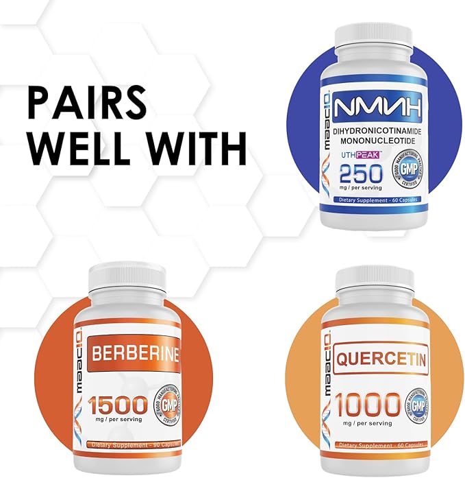 MAAC10 - Trans Resveratrol 500mg 3-Pack (Micronized Pharmaceutical Grade 99% Pure Trans-Resveratrol Extract + BioPerine for Superior Absorption).