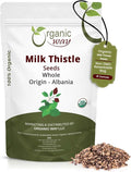 Organic Way Whole Milk Thistle Seeds (Silybum marianum) - Herbal Tea | European Wild-Harvest Organic &amp Kosher Certified Vegan Non GMO &amp Gluten Free USDA Certified Origin - Albania (16 Oz)