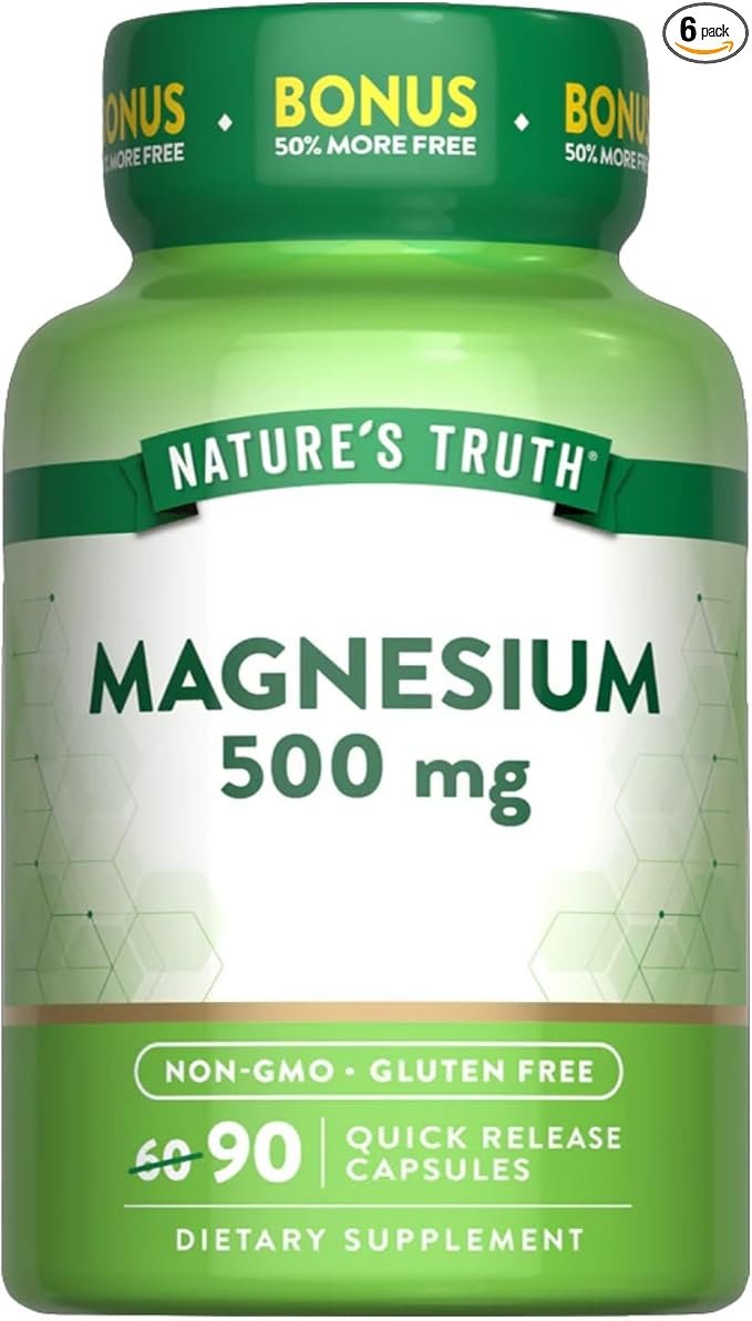 Nature's Truth Magnesium Oxide 500mg (Pack of 6)