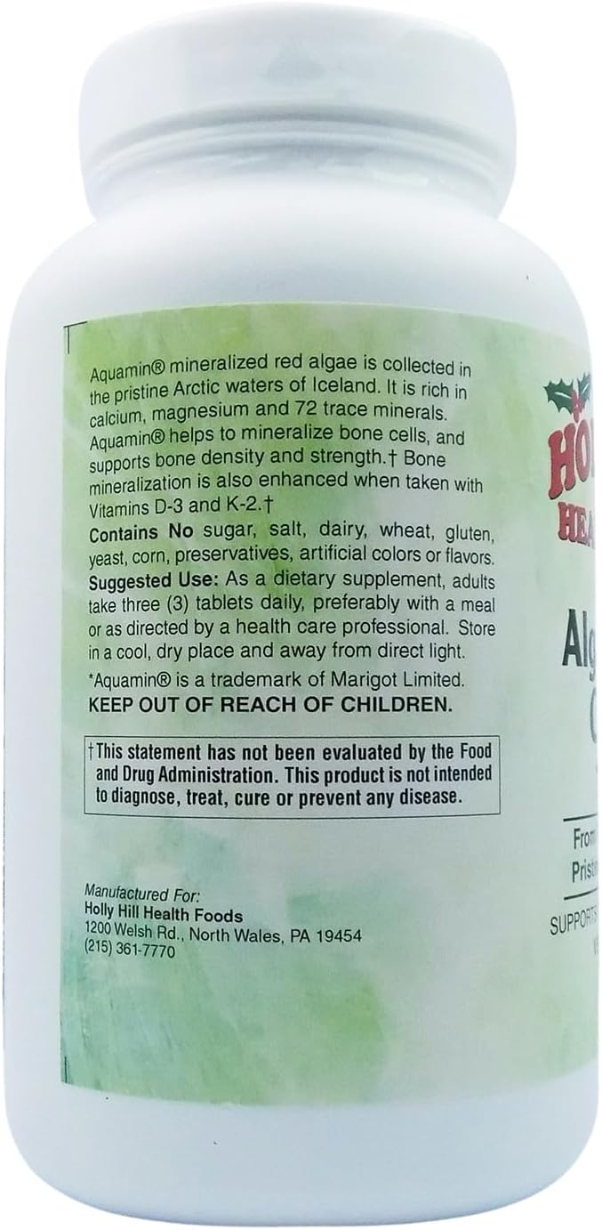 Holly Hill Health Foods Algae Based Calcium 1000 mg 180 Tablets