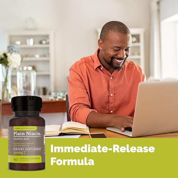 Endurance Products ENDUR-C® - 1000mg Sustained-Release Vitamin C Supplement for Optimal Absorption* - 150 Tablets B3 Plain Niacin - 500mg Immediate Release Vitamin B-3 with Flush - 100 Tablets