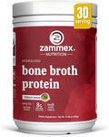 Zammex Beef Bone Broth Protein Powder - Grass-Fed Hydrolyzed Collagen Supports Hair Skin and Joint &amp Bone Health Pasture Raised Keto Paleo Friendly 30 Servings- French Onion