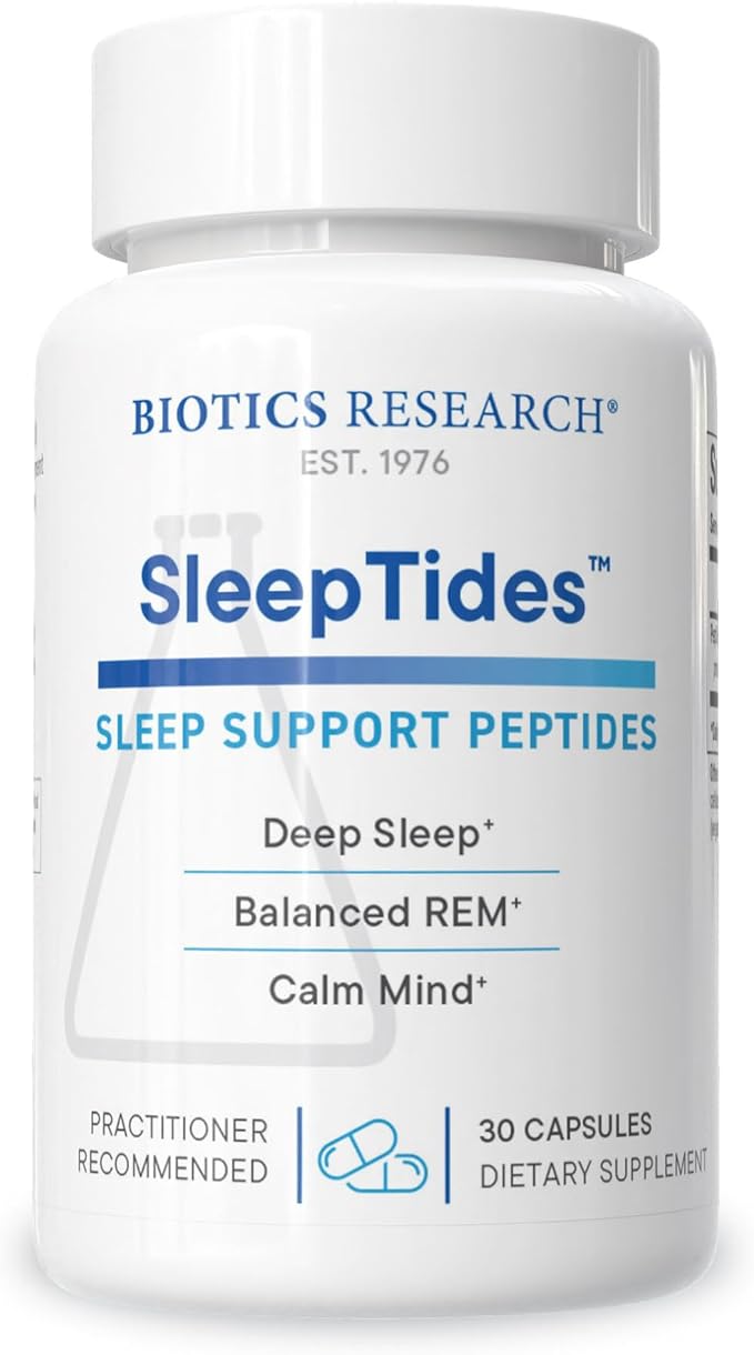 BIOTICS RESEARCH SleepTides™ Plant Peptide Sleep Support for Deep &amp REM Sleep 30 Caps