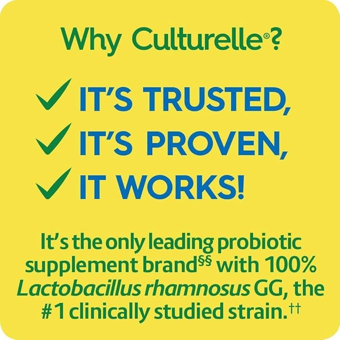 Culturelle Health &amp Wellness Daily Probiotic for Women &amp Men - 30 Count - 15 Billion CFUs &amp A Proven-Effective Probiotic Strain Support your Immune System- Gluten Free Soy Free Non-GMO