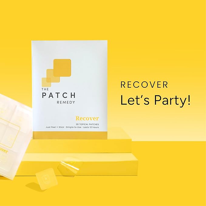 The Patch Remedy Recover Patch | Glutathione Milk Thistle NAC Ginger Ginseng &amp Prickly Pear | 30 Patches