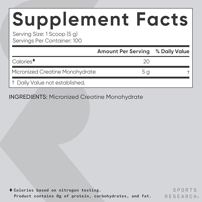 Sports Research Creatine Monohydrate (100 Servings) &amp Vanilla Whey Protein (63 Servings) The Dynamic Duo for Lean Muscle Building Improved Performance Strength &amp Workout Recovery - Sports N