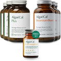 ALGAECAL Bone Health Bundle - Free 4-in-1 Vitamin D3 Complete &amp Red Algae Calcium with 16 Essential Nutrients Clinically Supported to Increase Bone Density in 6 Months