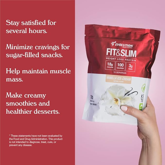 Evolution Advance Nutrition Fit &amp Slim Blend 2 Pounds + Resistance Loop Bands for Home Exercise – Grass Fed Whey Protein Powder Easy Digesting Keto Approved Non GMO Stevia Sweetened (Vanilla)