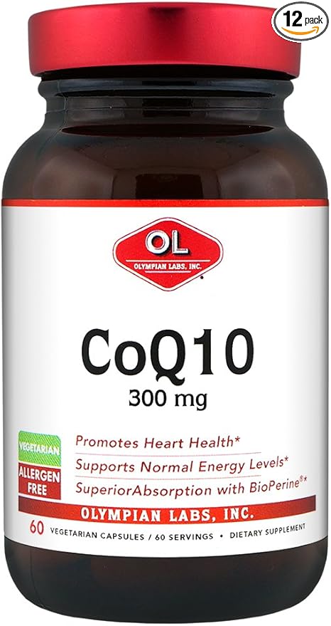 Olympian Lab Coq10 Capsules 300mg 60-Count (Pack of 12)