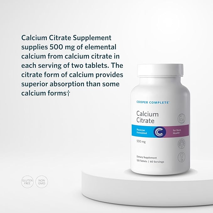 Cooper Complete - Calcium Citrate Supplement - 500 mg - 120 Tablets Pack of 1