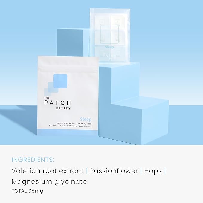 The Patch Remedy Sleep &amp Magnesium Bundle - (60 Patches) Natural Melatonin-Free Sleeping Patch &amp Magnesium Glycinate Patch Kit | Mineral &amp Sleep Support