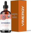 VIMERGY USDA Organic Ashwagandha Liquid Extract 57 Servings –Stress Supplement Drops – Adaptogen - Supports Cognitive Function – Sleep Support – Alcohol-Free Non-GMO Vegan &amp Paleo Friendly (115