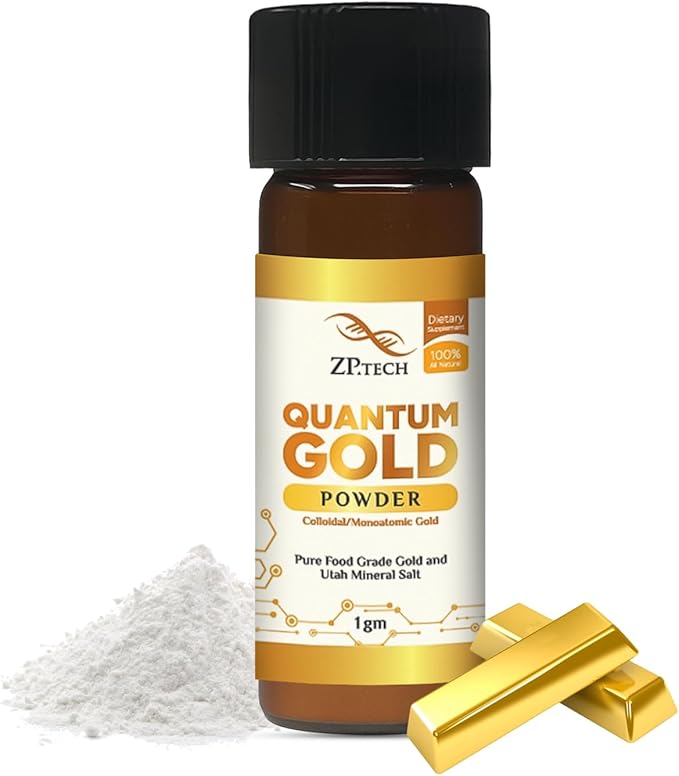 Quantum Gold 24K Ormus Gold Concentrate | Pure Ormus Colloidal Monoatomic Gold Powder Supplement | Decalcify Pineal Gland | Enhance Brain Wave Activity &amp Higher Energy Alignment 1g.