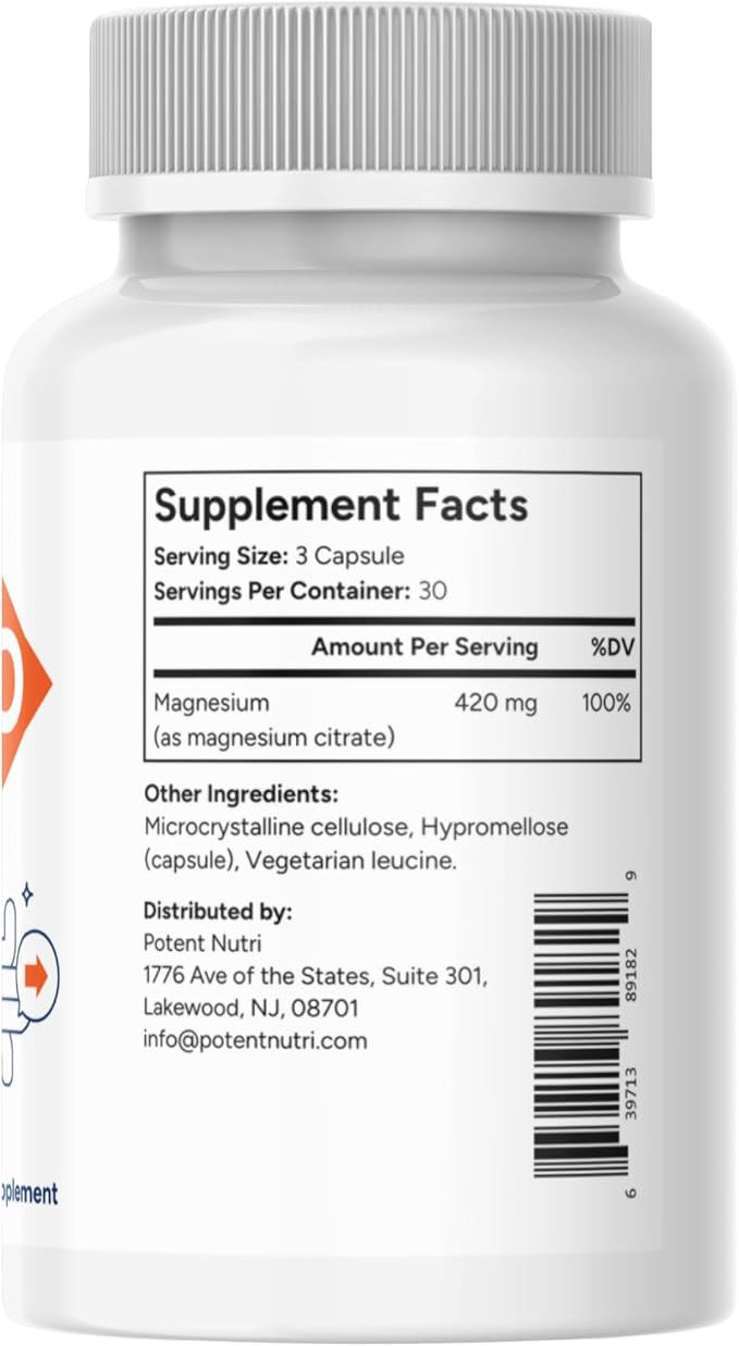 MagicGo - Magnesium Citrate for Constipation - Gentle &amp Fast Constipation Relief for Men &amp Women – Fast-Acting Non-Stimulant Digestive Support – 90 Capsules – Vegan Non-GMO
