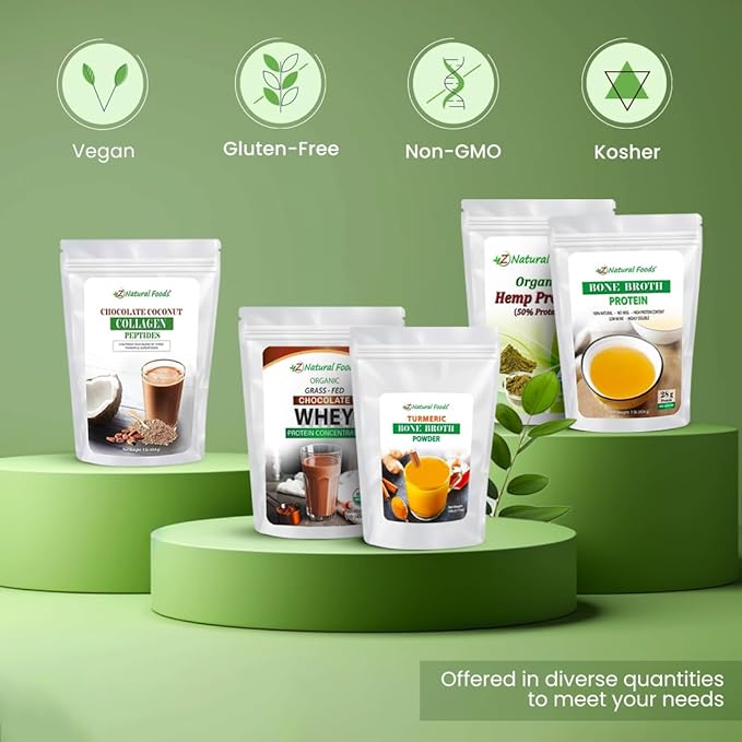 Z Natural Foods Organic Vanilla Cream Vegan Protein Powder Vanilla Flavored Vegan Protein Supplement All Natural Vegan Non-GMO 1 lbs