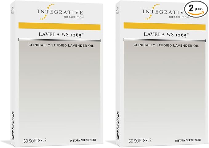 Integrative Therapeutics Lavela WS 1265 - Silexan Supplement for Sleep &amp Stress Support* - Lavender Essential Oil - 120 Softgels (120 Servings)