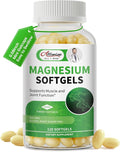 Magnesium Glycinate 500mg Softgels Supplement Small Easy to Swallow Magnesium Gelcaps High Absorption for Night Leg&ampSleep Support Muscle&ampBone Calm Non GMO 120 Gelcaps 60 Day Supply