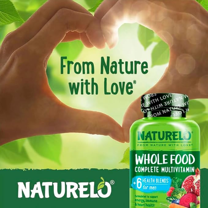 NATURELO Whole Food Multivitamin for Women - 120 Capsules and Whole Food Multivitamin for Men - 120 Capsules Bundle