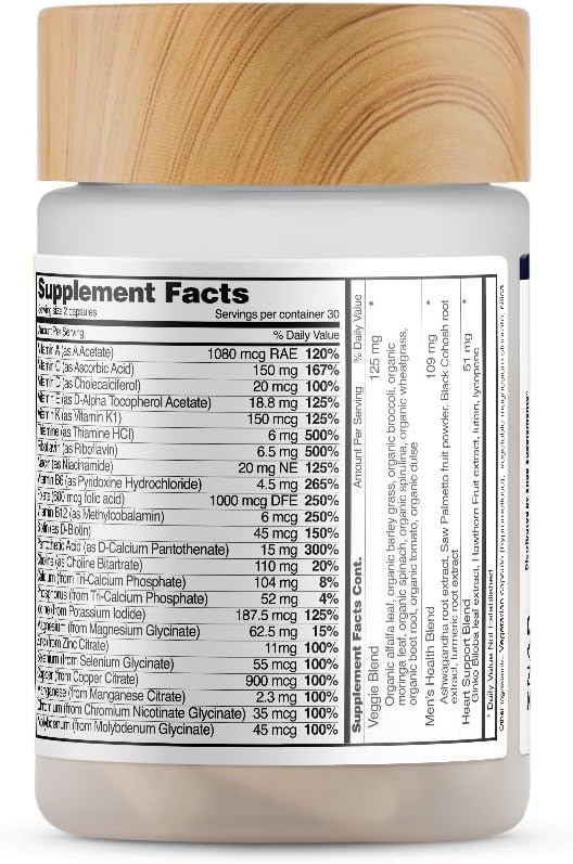 Snap Supplements Liver Health + Men's Daily Multivitamin Bundle 60 Capsules Each