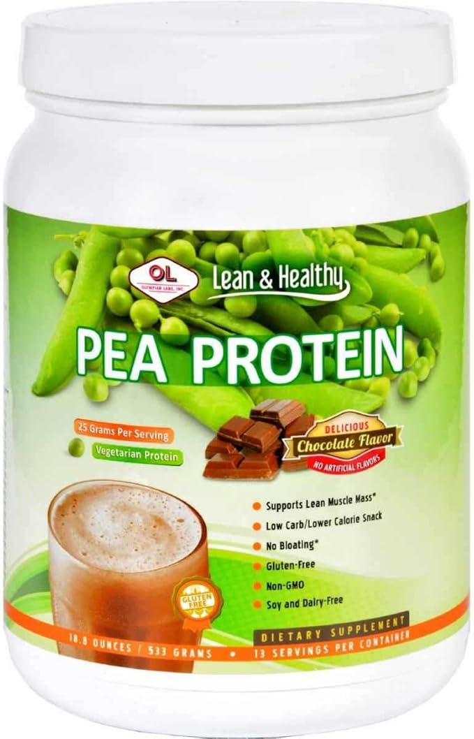 Olympian Labs Pea Protein Shake Chocolate Small 18.8 Ounce