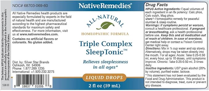 NativeRemedies Triple Complex Sleep Tonic 2 Pack