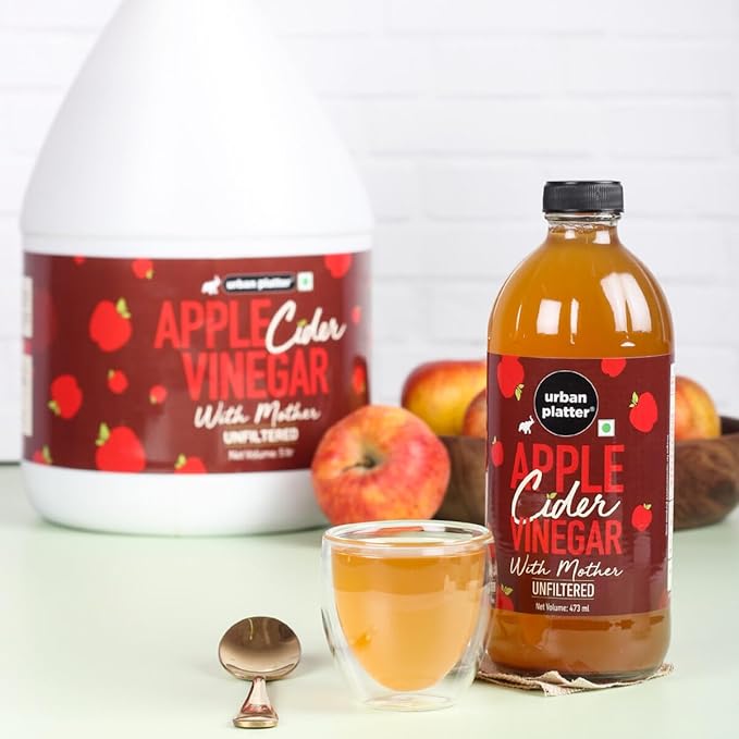 Urban Platter Apple Cider Vinegar with Mother 473ml (Raw Unfiltered and with The Mother)