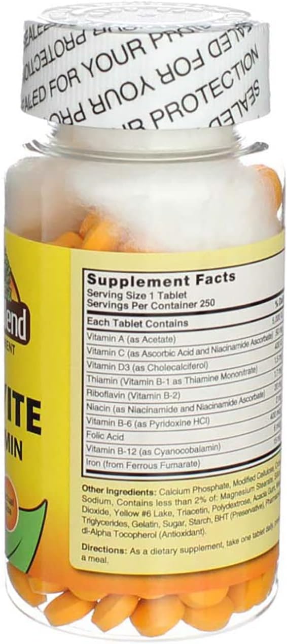 Nature's Blend Daily Vite Multivitamin 250 Tablets Per Bottle (Pack of 3)