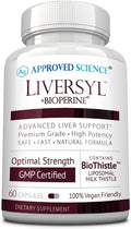 Approved Science Liversyl - Milk Thistle Artichoke Extract and Bioperine - Vegan - 60 Capsules - Made in the USA