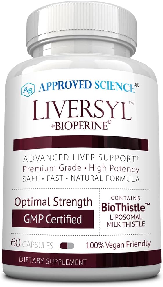 Approved Science Liversyl - Milk Thistle Artichoke Extract and Bioperine - Vegan - 60 Capsules - Made in the USA