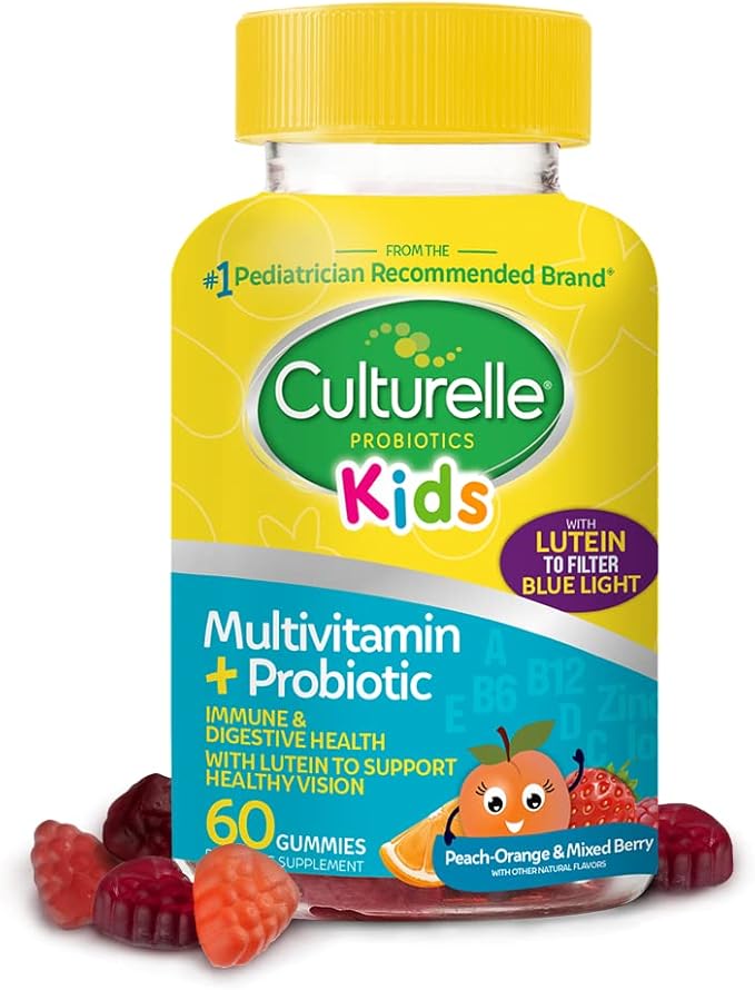 Culturelle Pro Strength Daily Probiotic Digestive Health Capsules 60 Count Kids Probiotic Gummies Peach-Orange &amp Mixed Berry 60 Count