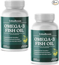 ColonBroom Omega 3 Fish Oil 2640 mg Softgels | Lemon Flavor | Daily Fish Oil Omega-3 Supplement for Women &amp Men with EPA &amp DHA | Gluten-Free Non-GMO Natural (120 Softgels 4 Month Supply)