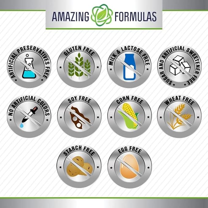 Amazing Formulas Creatine Monohydrate 3000 Mg Per Serving Capsules Supplement | Non-GMO | Gluten Free | Made in USA (180 Count | 3 Pack)