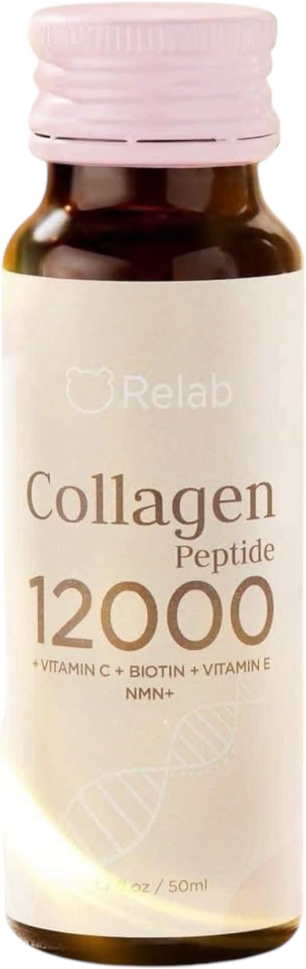 Collagen Peptide 12000 Supplement 1.7 fl oz with Vitamin C Biotin Vitamin E (6 Bottles)